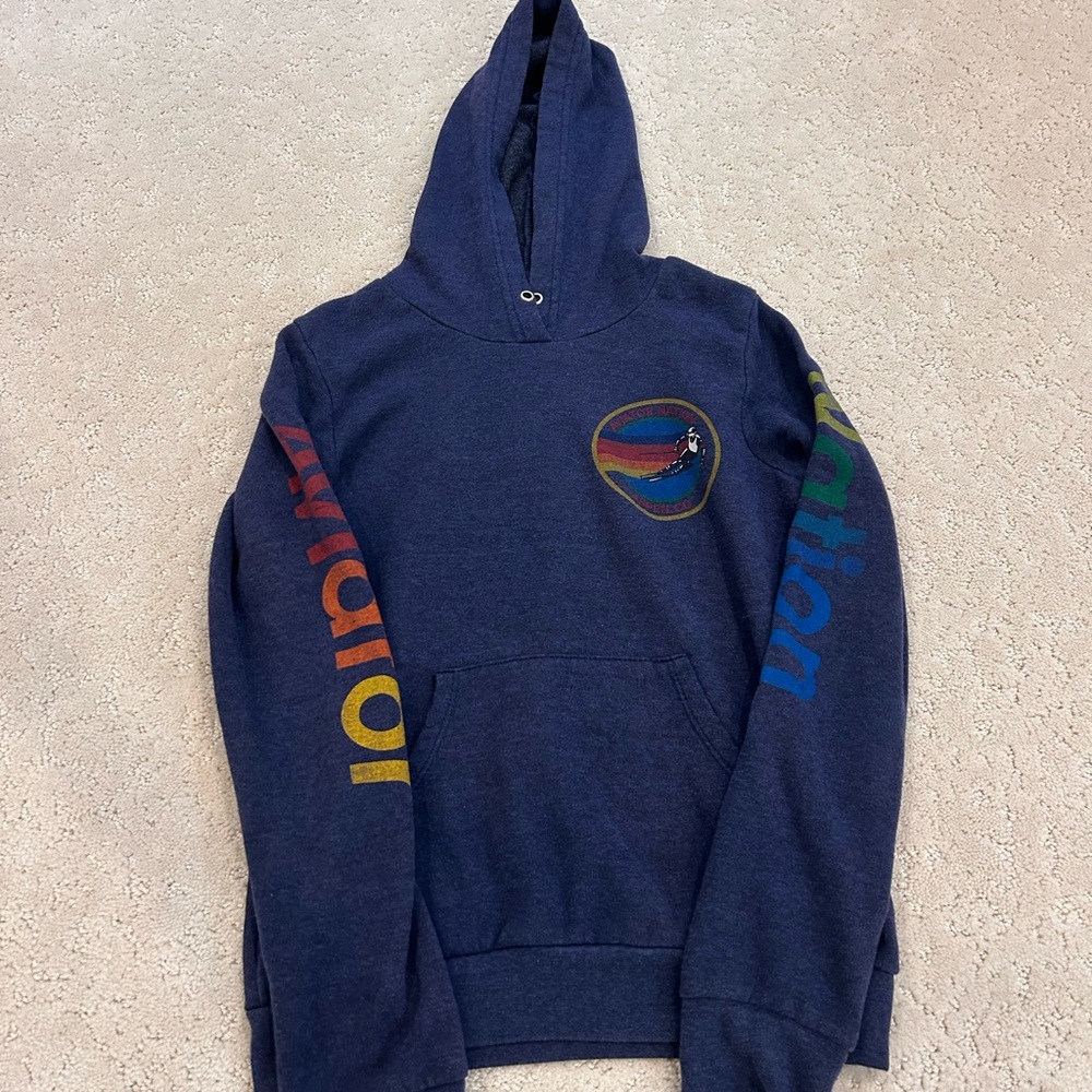 Aviator Nation Kids Blue Hoodie with Rainbow Accents